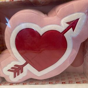 Tiny Love + Carry Cupid Cushion Heart Arrow Pink Pillow New in box